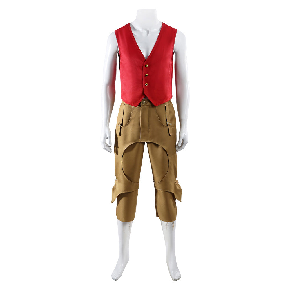 One Piece Live Action 2(2026) Luffy Tenue Rouge Cosplay Costume
