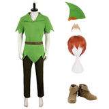 Peter Pan Costume Homme Cosplay Costume Chapeau Perruque Chaussures