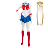 Sailor Moon Tsukino Usagi Uniforme Halloween Carnaval Cosplay Costume Perruque