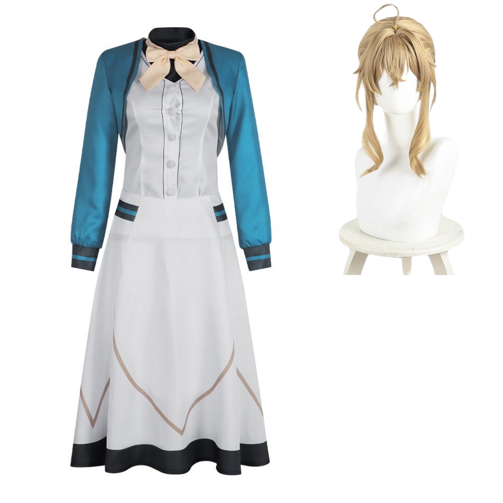 Secrets of The Silent Witch Monica Uniforme Cosplay Costume Perruque