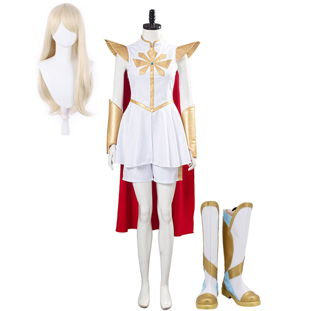 She-Ra - Princess of Power She Ra Jupe Femme Halloween Carnaval Cosplay Costume Perruque Chaussures