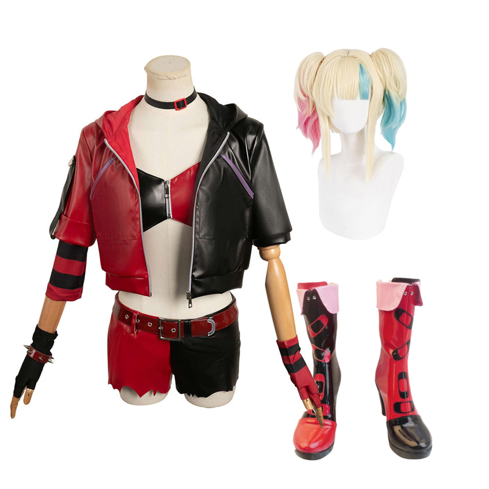 Suicide Squad Isekai(2024) Harley Quinn Cosplay Costume Ver.2 Perruque Chaussures