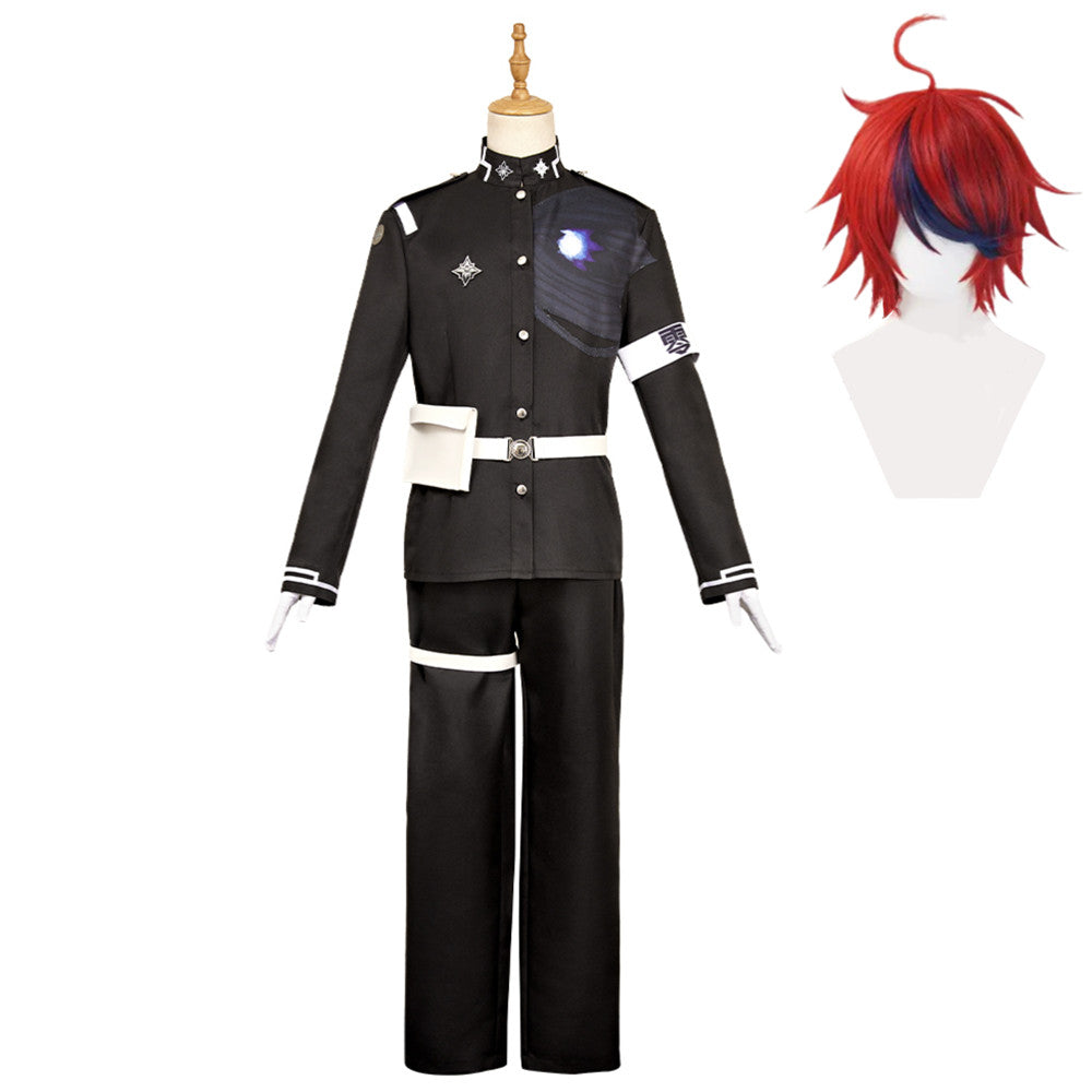 The Hundred Line: Last Defense Academy(2025) Sumino Takumi Tenue Noire Cosplay Costume Perruque