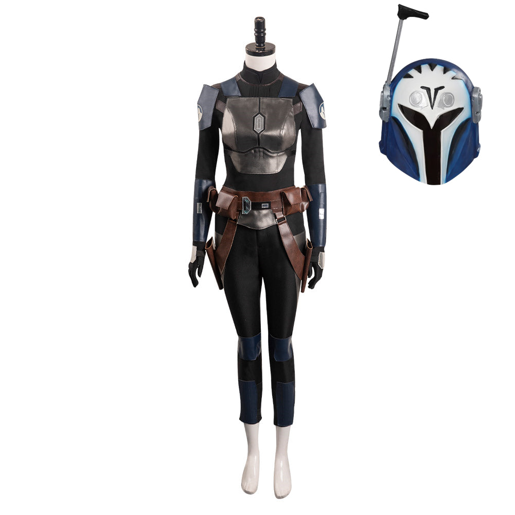 The Mando 3 Bo-Katan Kryze Noir Femme Uniform Cosplay Costume Masque