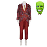 The Mask Jim Carrey Stanley Ipkiss Tenue Rouge Halloween Carnaval Cosplay Costume Masque