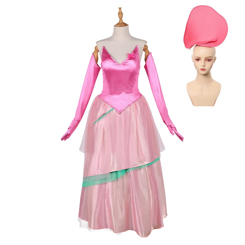 Wicked: For Good(2025) Glinda Robe Rose Cosplay Costume
