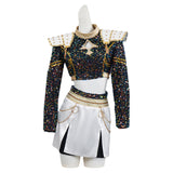 Enfant Rumi Mira Zoey Golden Tenue Noire Cosplay Costume
