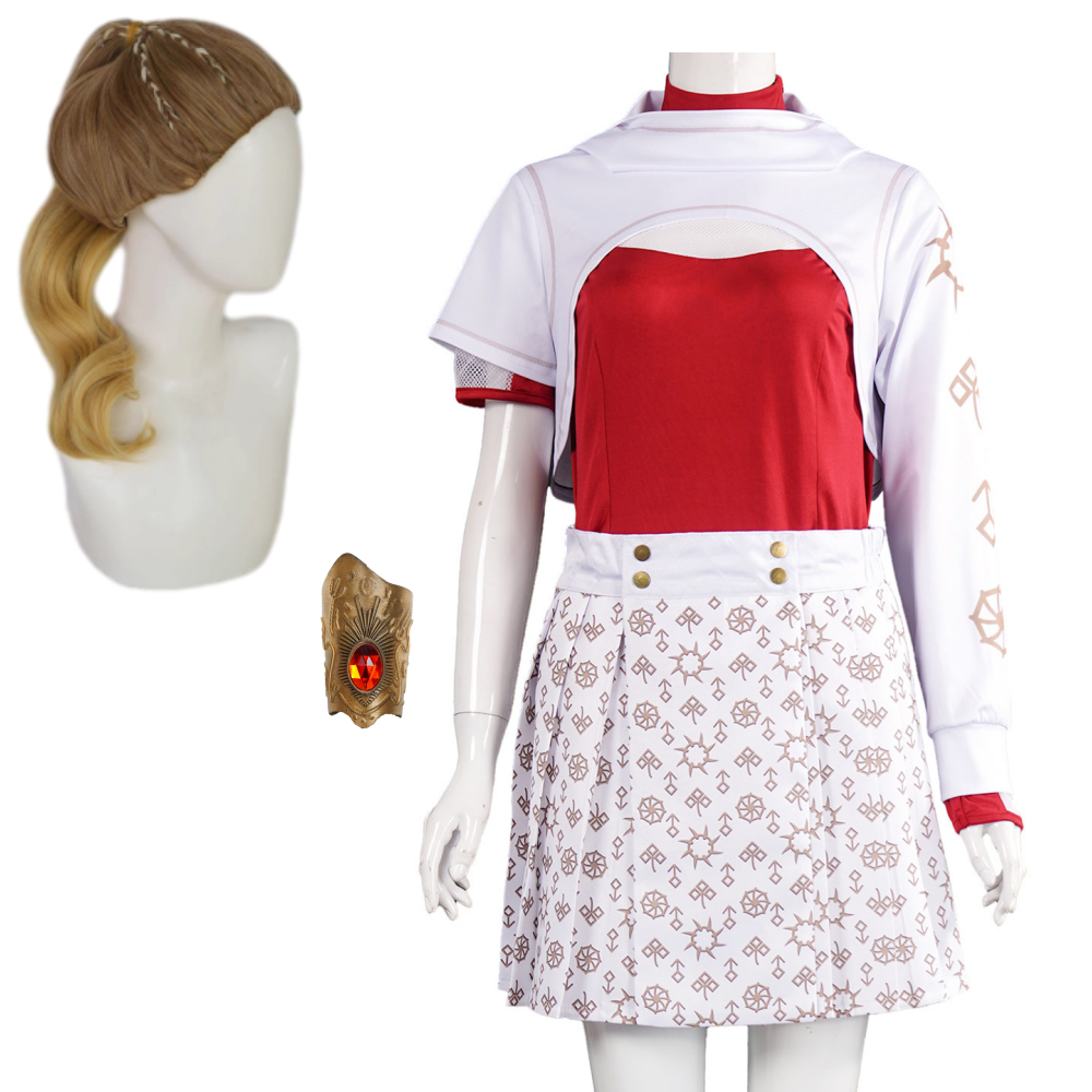 Zombies 4: Dawn of the Vampires Nova Robe Cosplay Costume Perruque Bracelet