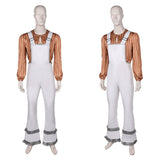 ABBA 1970s Homme Bjorn Ulvaeus Chemise+Salopette Costume Vintage
