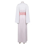 ABBA Femme Anni-Frid Lyngstad 1970s Robe Rose et Blanche Costume Vintage