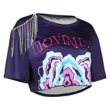 Adulte & Enfant KPop Demon Hunters(2025) Huntrix Zoey T-shirt Bleu Cosplay Costume