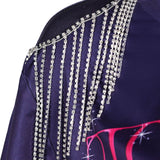 Adulte & Enfant KPop Demon Hunters(2025) Huntrix Zoey T-shirt Bleu Cosplay Costume