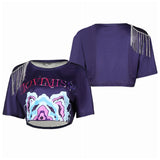 Adulte & Enfant KPop Demon Hunters(2025) Huntrix Zoey T-shirt Bleu Cosplay Costume