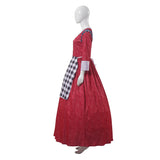 Adulte Blanche Neige Robe Rouge avec Tablier Cosplay Costume