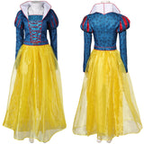 Adulte Blanche Neige Robe+Collier+Bandeau Cosplay Costume