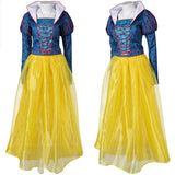 Adulte Blanche Neige Robe+Collier+Bandeau Cosplay Costume