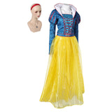 Adulte Blanche Neige Robe+Collier+Bandeau Cosplay Costume