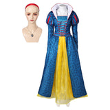 Adulte Blanche Neige(2025) Blanche Neige Robe Bleue+Collier+Bandeau Cosplay Costume