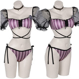 Adulte Wednesday Addams Wednesday Uniforme Maillot de Bain Bikini Cosplay Costume Design Original