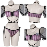 Adulte Wednesday Addams Wednesday Uniforme Maillot de Bain Bikini Cosplay Costume Design Original