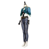 Agatha All Along Rio Vidal Tenue Imprimée Verte et Noire Cosplay Costume