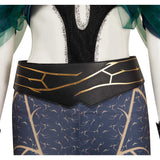 Agatha All Along Rio Vidal Tenue Imprimée Verte et Noire Cosplay Costume