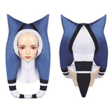 Ahsoka Blanc et Bleu Capuchon Cosplay Capuchon