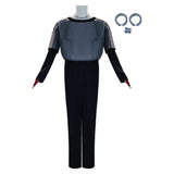 Alien Stage Till Tenue Noire et Bleue Cosplay Costume