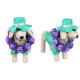 Animal Requin Jeff Costume Vert+Chapeau+Couronne de Cou Pour Chien