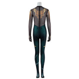 Arcane: League of Legends Saison 2 Mel Tenue Verte et Rouge Cosplay Costume