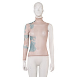 Arcane: League of Legends Saison 2(2024) Jinx Haut à Imprimé Tatouage Cosplay Costume