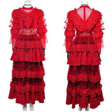 Beetlejuice Le Musical Lydia Deetz Robe Rouge Cosplay Costume