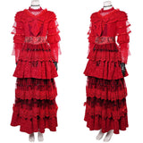 Beetlejuice Le Musical Lydia Deetz Robe Rouge Cosplay Costume