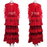 Beetlejuice Le Musical Lydia Deetz Robe Rouge Cosplay Costume