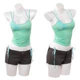 Cosplay Costume Mizi Alien Stage(2026) TV Cosplay Top Vert/Blanc+Short Femme