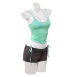 Cosplay Costume Mizi Alien Stage(2026) TV Cosplay Top Vert/Blanc+Short Femme