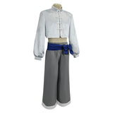 Blue Lock Nagi Seishiro Tenue Chinoiserie Grise et Blanche Cosplay Costume