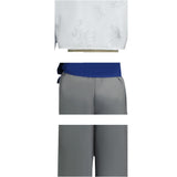 Blue Lock Nagi Seishiro Tenue Chinoiserie Grise et Blanche Cosplay Costume