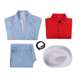 Bruno Mars Tenue Bleue de Scène Cosplay Costume