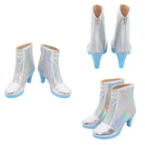 Cosplay Accessoire Ashe Overwatch Jeu Cosplay Chaussures Argentées Femme