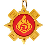 Cosplay Accessoire Mavuika Genshin Impact Jeu Cosplay Porte-clé Rouge