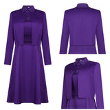 Cosplay Costume Agnes The Testaments(2026) TV Cosplay Tenue Violette Femme