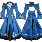 Cosplay Costume Altria Pendragon Fate Grand Order Jeu Cosplay Robe Bleue Femme