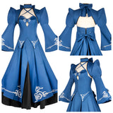 Cosplay Costume Altria Pendragon Fate Grand Order Jeu Cosplay Robe Bleue Femme