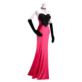 Cosplay Costume Angel Dust Hazbin Hotel TV Cosplay Robe Rouge et Noire Femme