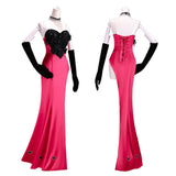 Cosplay Costume Angel Dust Hazbin Hotel TV Cosplay Robe Rouge et Noire Femme