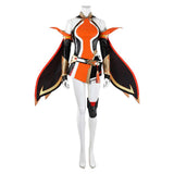 Cosplay Costume Anran Ye Overwatch Jeu Cosplay Tenue Noire et Orange Femme