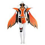 Cosplay Costume Anran Ye Overwatch Jeu Cosplay Tenue Noire et Orange Femme