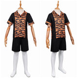 Cosplay Costume Aurora Dust Bunny Film Cosplay Tenue Noire et Orange Enfant