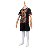 Cosplay Costume Aurora Dust Bunny Film Cosplay Tenue Noire et Orange Enfant